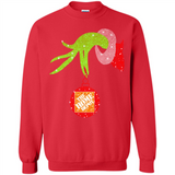 Grinch hand holding Logo HomeDepot Glitter Christmas - Sweatshirt