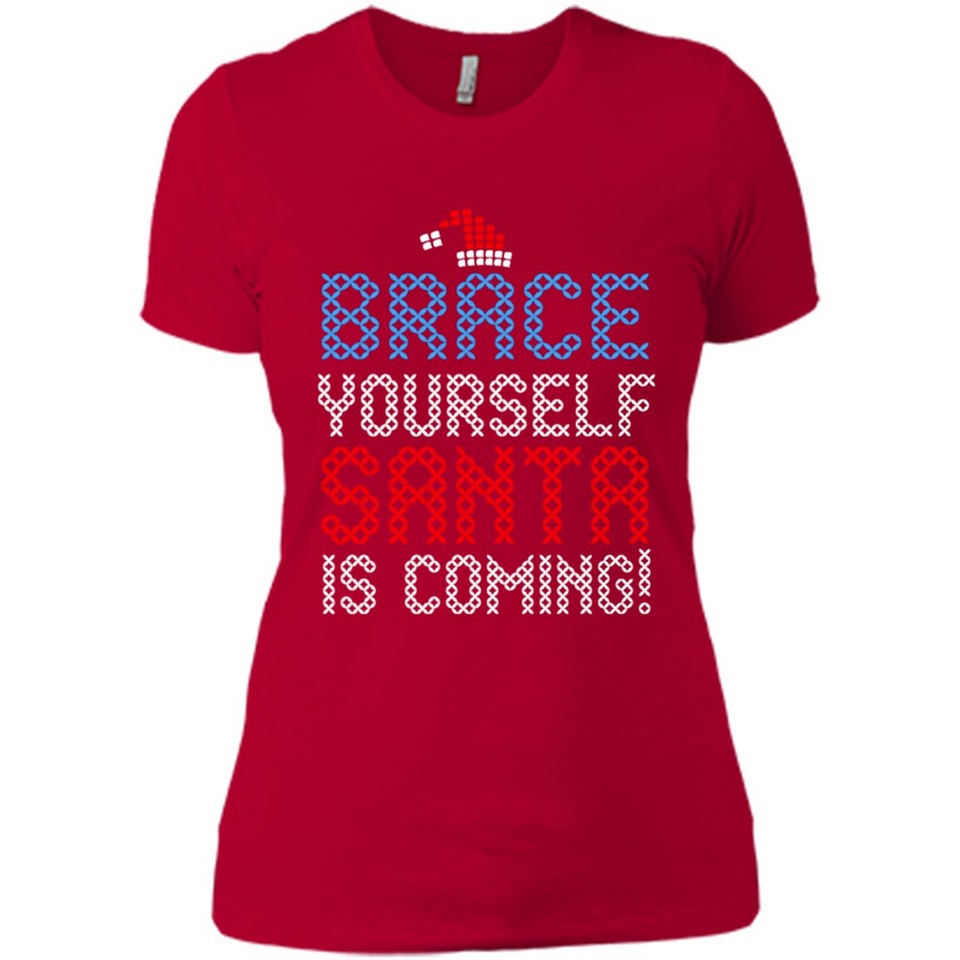 Brace Yourself Santa is coming Christmas - Ladies' Boyfriend T-Shirt