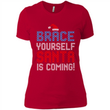 Brace Yourself Santa is coming Christmas - Ladies' Boyfriend T-Shirt