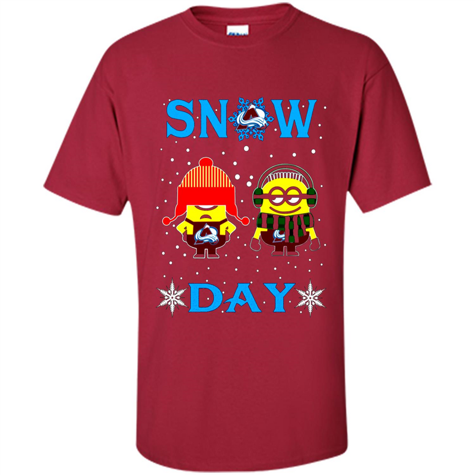 Snow Day Shirt For Colorado Avalanche Vs Minion Fans pingpong