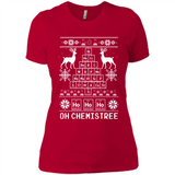 Oh Chemistry Tree Ugly Christmas Sweater - Ladies' Boyfriend T-Shirt