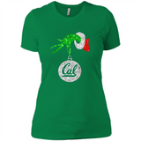 Amazing California Golden Bears Glitter Grinch Monogram Ornament Christmas Gift - Ladies' Boyfriend T-Shirt
