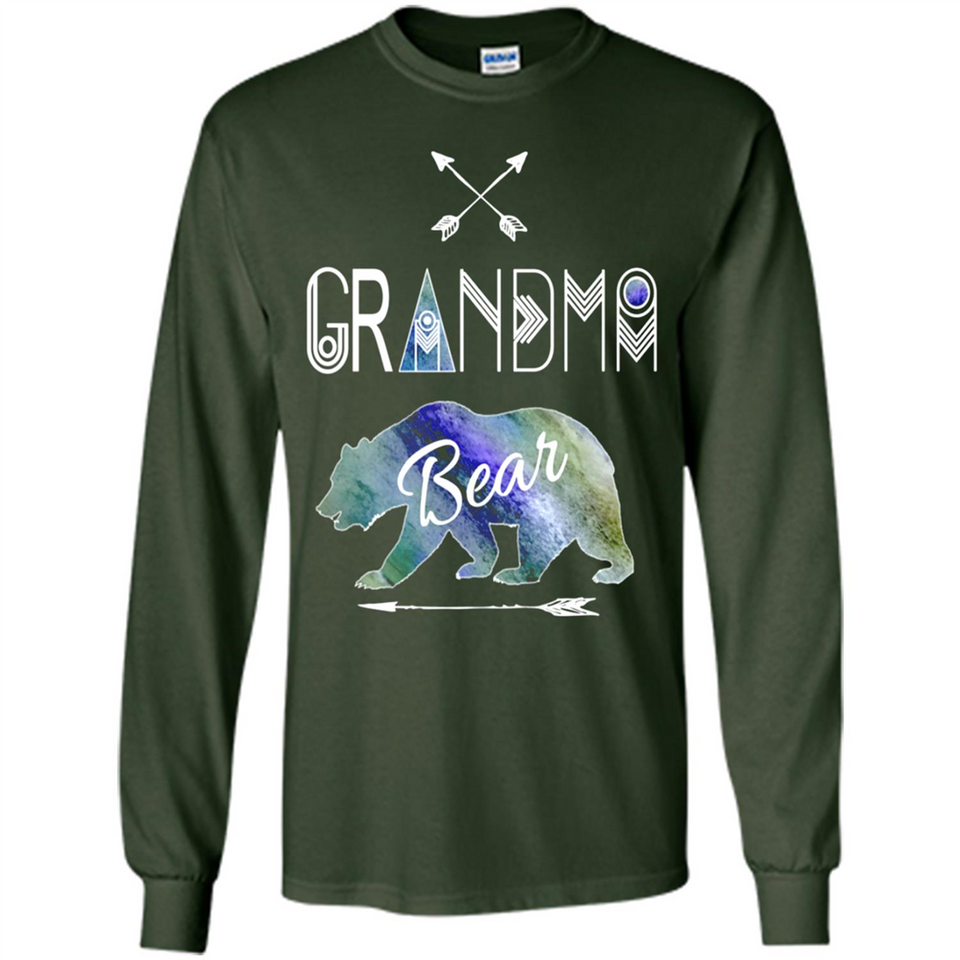 Grandma Bear Shirt Tribal Family Vacation & Camping Tee - Long Sleeve T-Shirt
