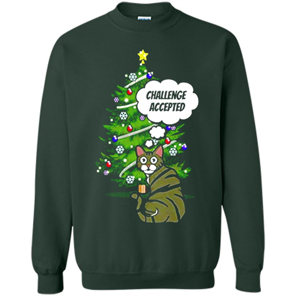 Christmas Tree Cat Long Sleeve Christmas Shirt for Cat Lover - Sweatshirt