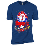 Snoopy Christmas Texas Rangers - Premium Short Sleeve T-Shirt