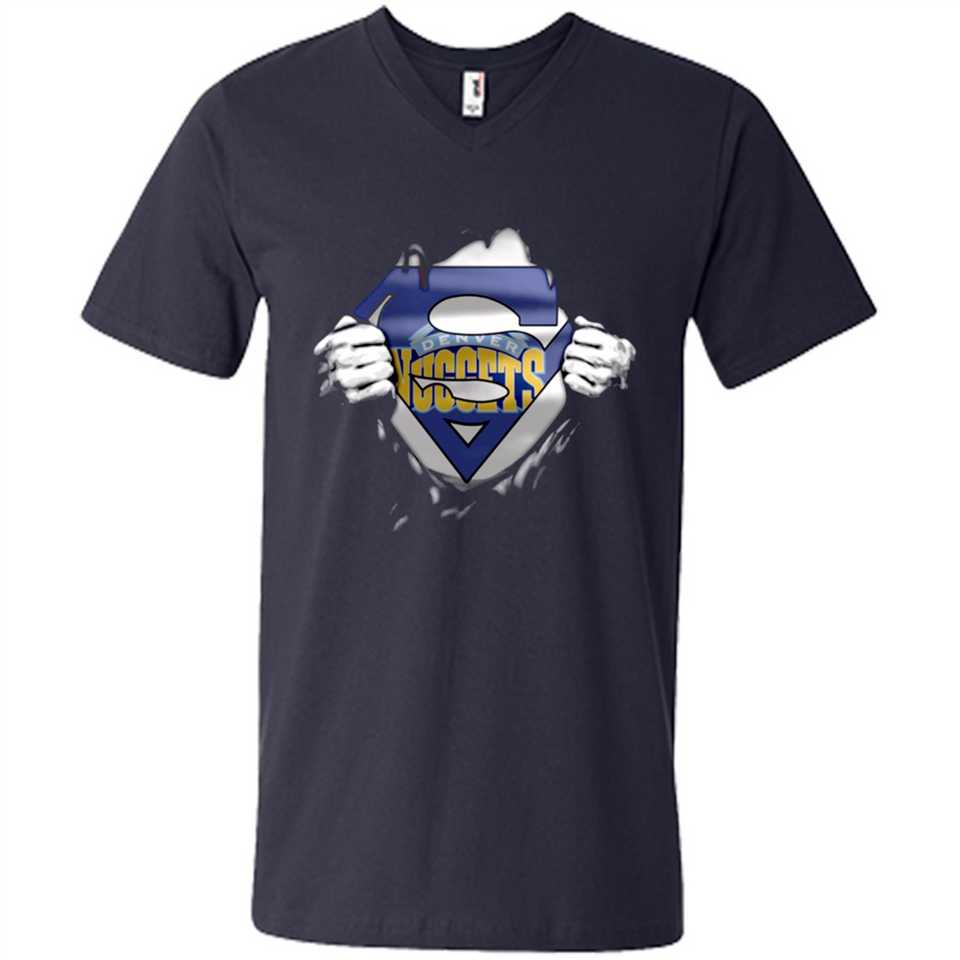 Denver Nuggets And Superman Fans - Men's V-Neck