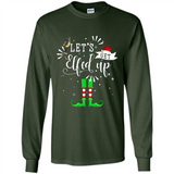 Let's Get Elfed Up Funny Drinking Wine Christmas Elf PINGPONG