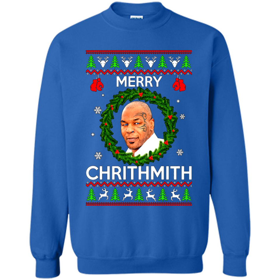 Mike Tyson Merry Chritmith Christmas Sweatshirt PINGPONG