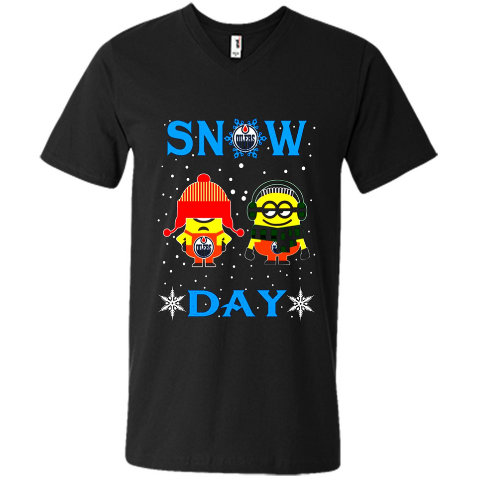 Snow Day Shirt For Edmonton Oilers Vs Minion Fans pingpong