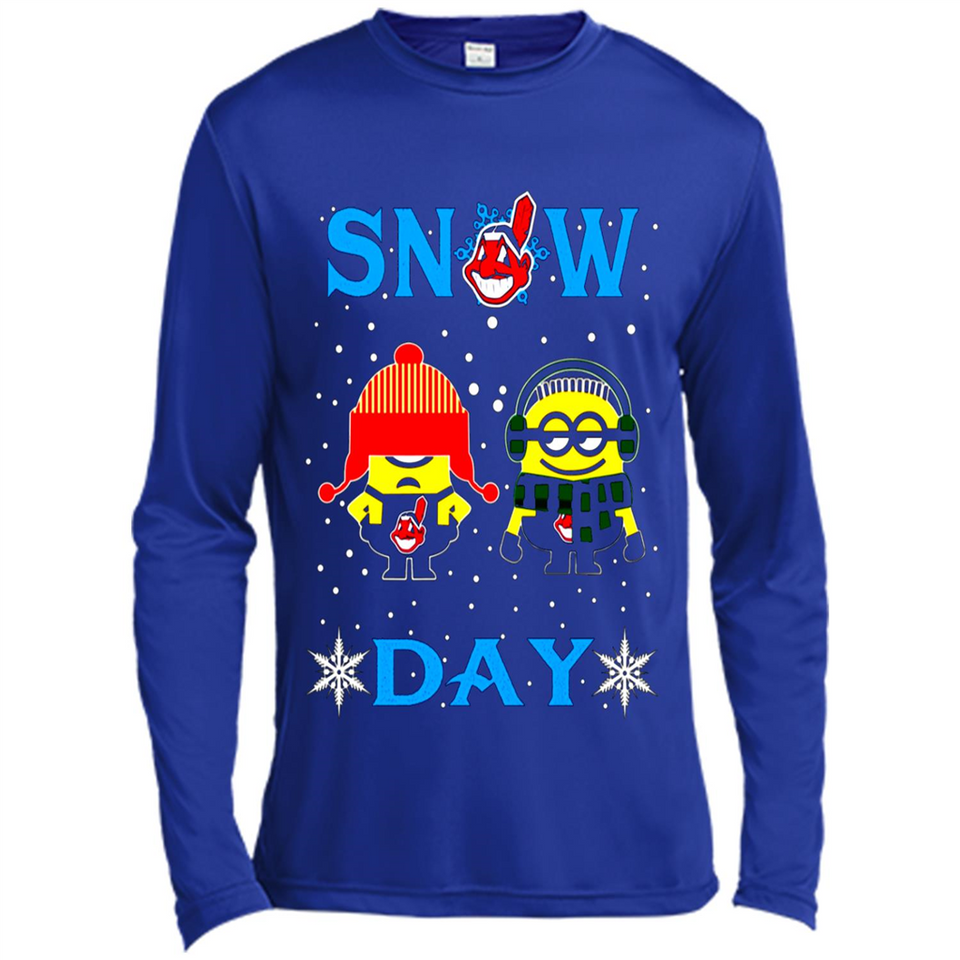 Snow Day Shirt For Cleveland Indians Vs Minion Fans pingpong