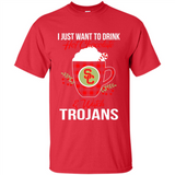 I Just Want To Drink Hot Chocolate & Watch USC Trojans Ugly Christmas Sweater PINGPONG