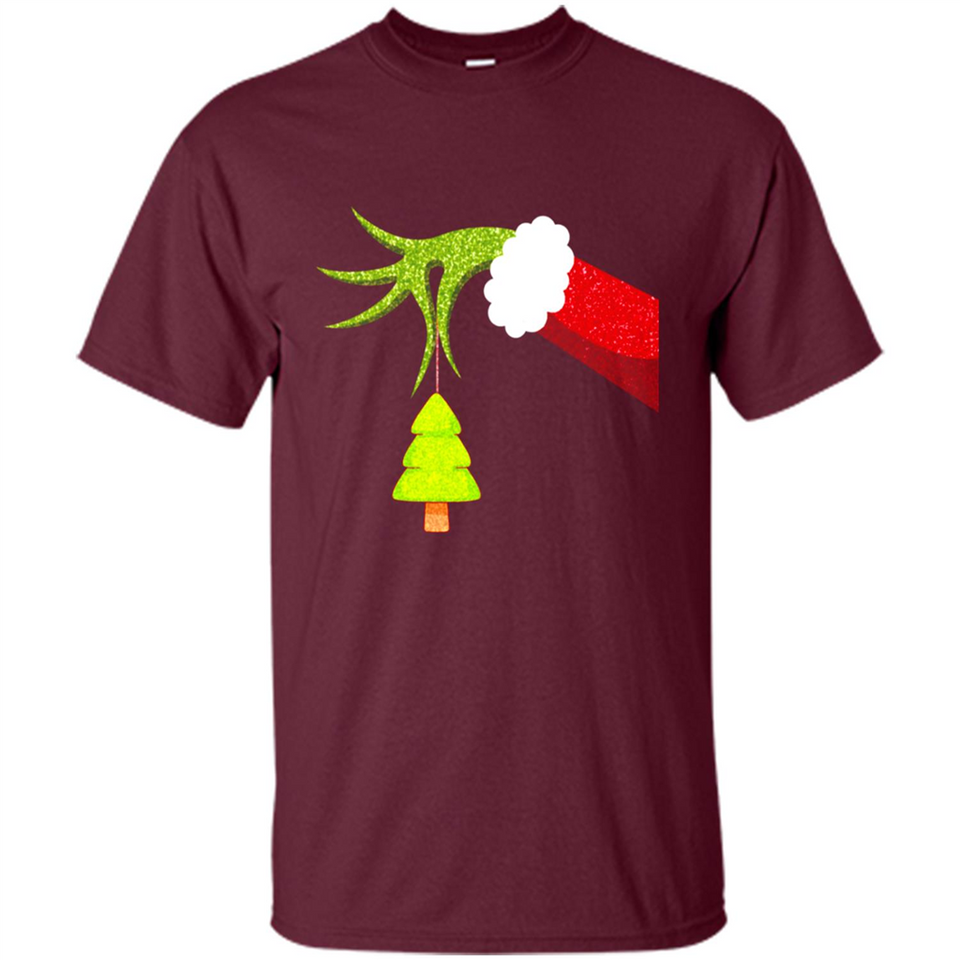 Funny Grinch Hand Holding Christmas Tree Ornament Christmas PING PONG