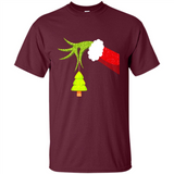 Funny Grinch Hand Holding Christmas Tree Ornament Christmas PING PONG