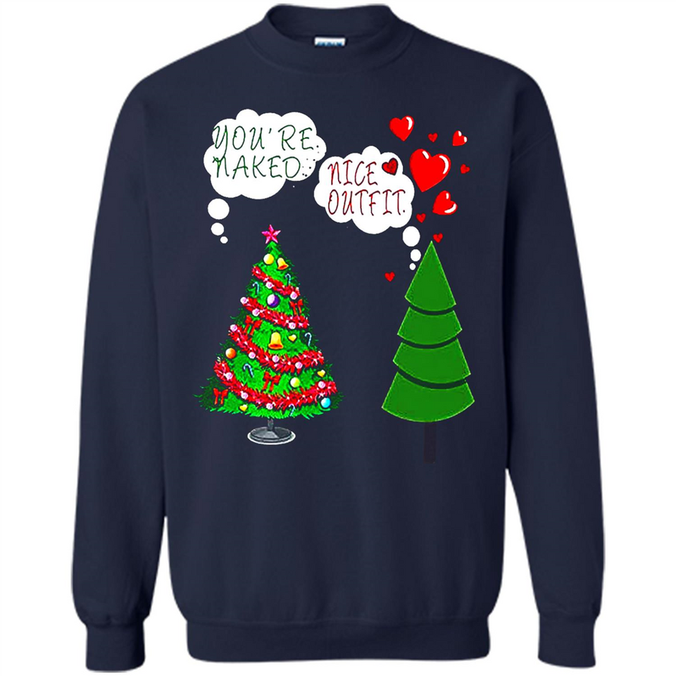 Fir Loves Christmas Tree Funny Undecorated Joke - Sweatshirt