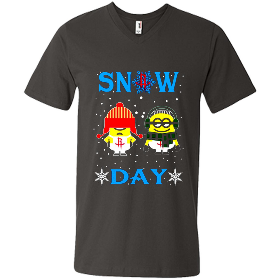 Snow Day Shirt For Houston Rockets Vs Minion Fans pingpong