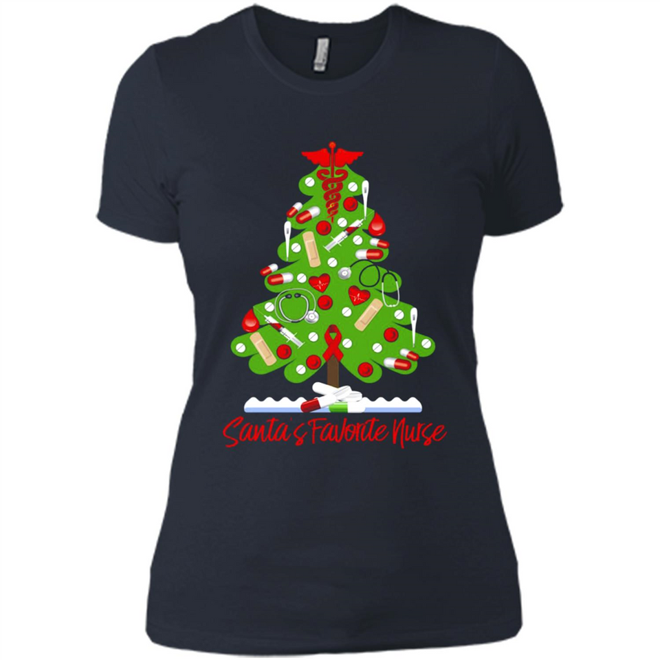 Santa's Favorite Nurse Christmas Tee