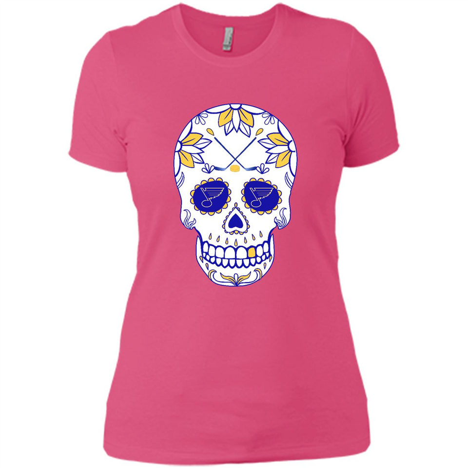 St. Louis Blues Hockey Sugar Skull Day of the Dead