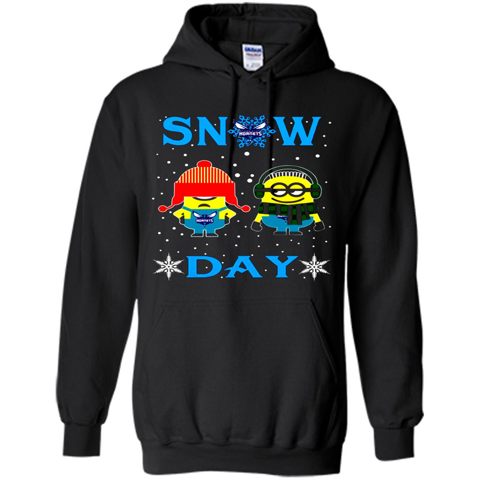 Snow Day Shirt For Charlotte Hornets Vs Minion Fans pingpong