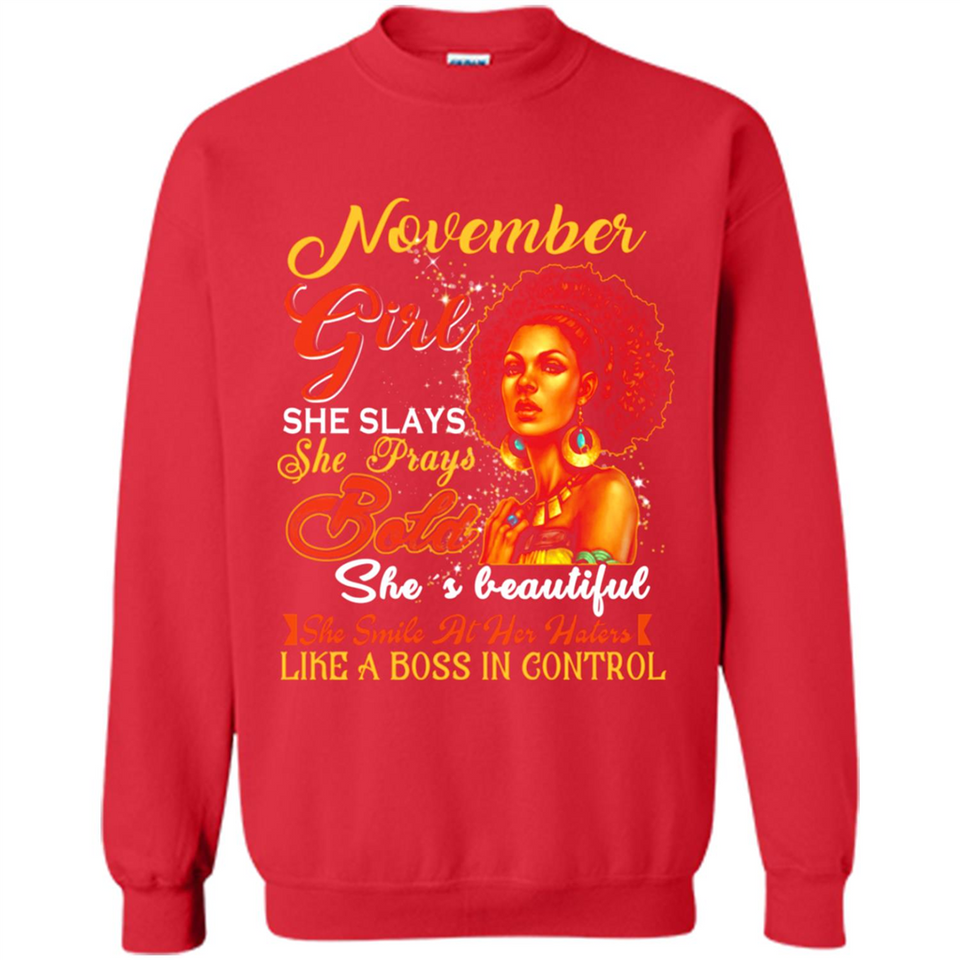 November Girl She Slays She Prays Beautiful Birthday PINGPONG