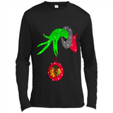 GRINCH HAND HOLDING CHICAGO BLACKHAWKS GLITTER CHRISTMAS PINGPONG