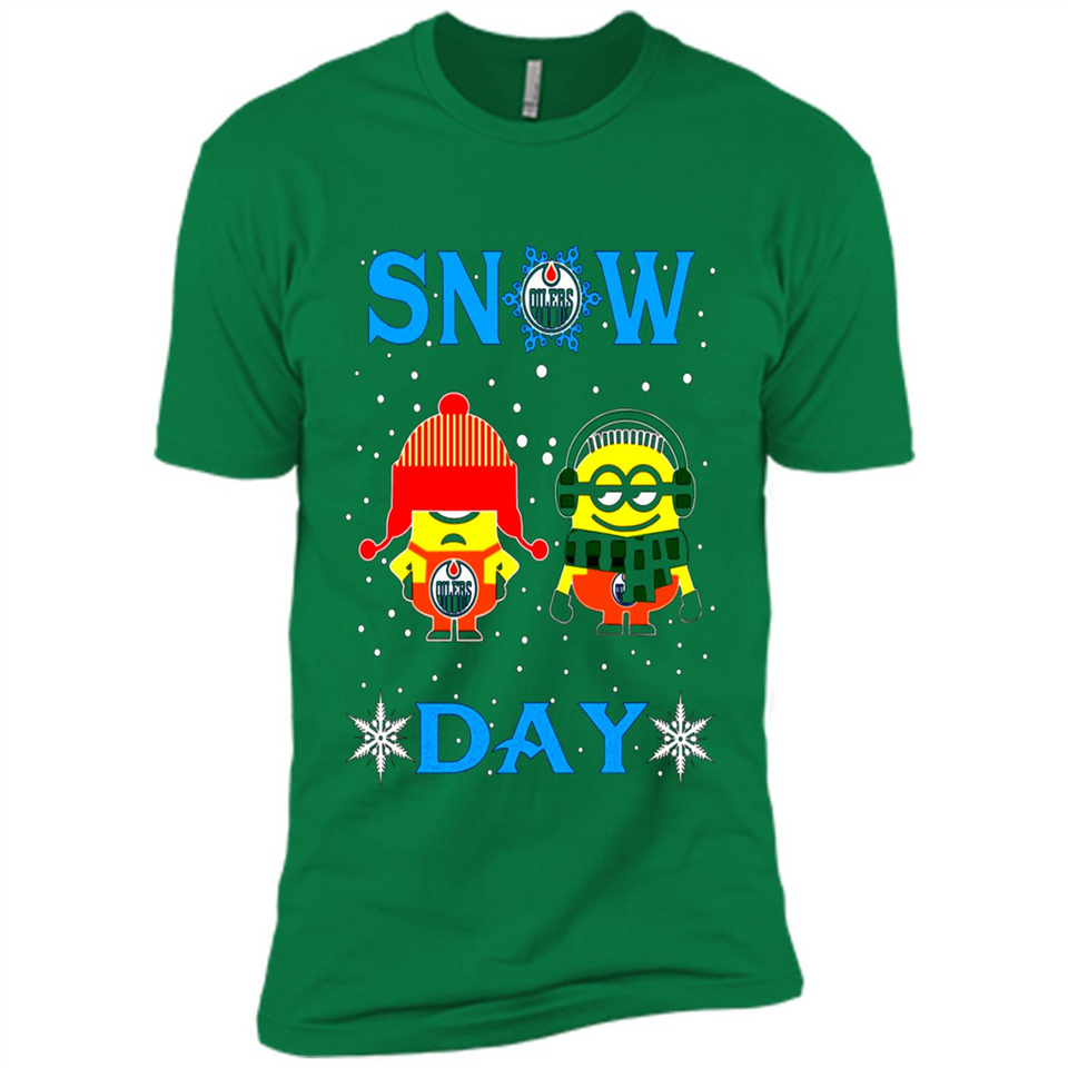Snow Day Shirt For Edmonton Oilers Vs Minion Fans pingpong