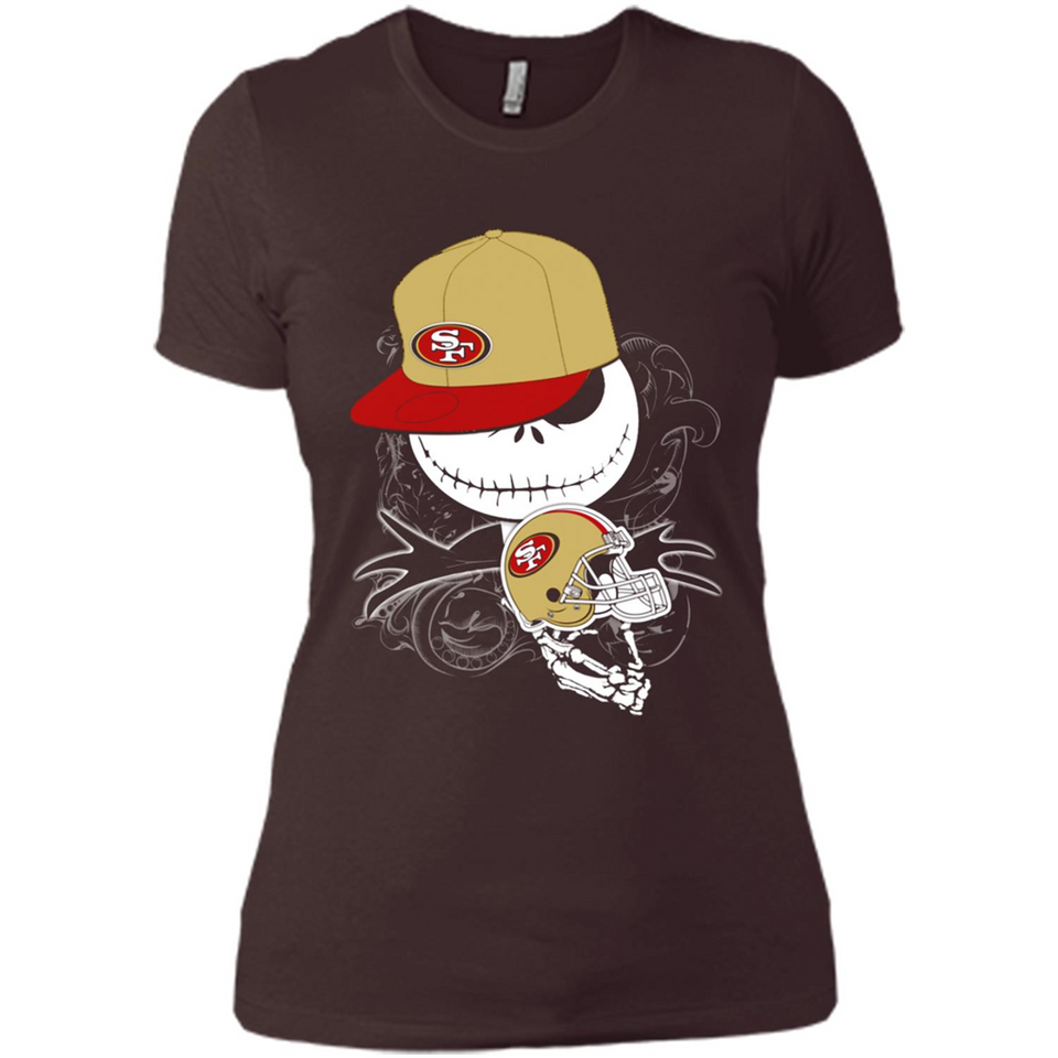 Jack Skellington The Nightmare Before Christmas-49ers Football - Ladies' Boyfriend T-Shirt