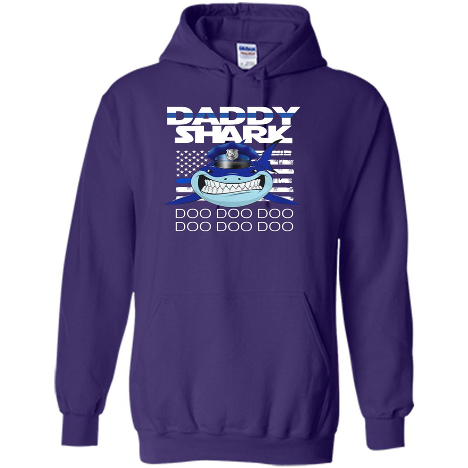 Police Daddy Shark Blue Line Tee