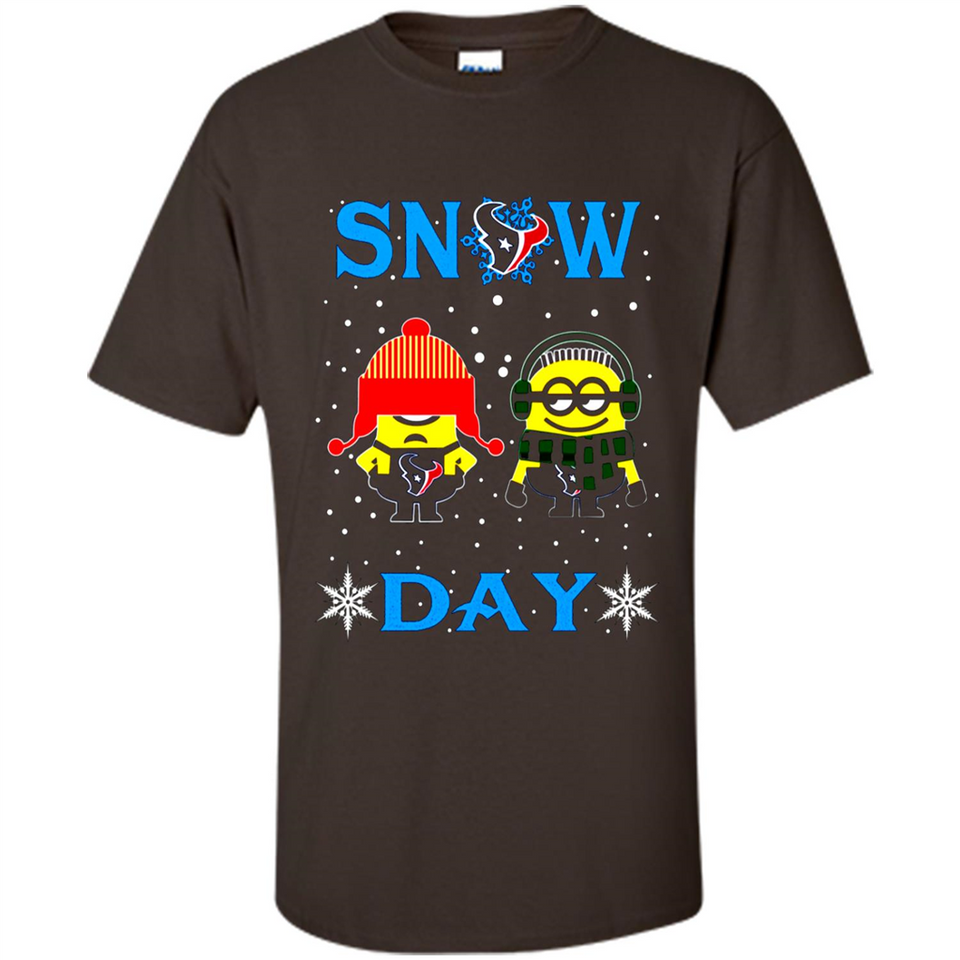 Snow Day Shirt For Houston Texans Vs Minion Fans pingpong