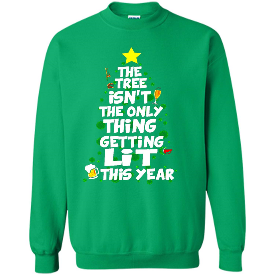 Funny Christmas Tree Drinking Sweatshirt Adult Boozy Festive - Sweatshirt