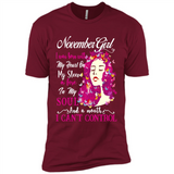 November Butterfly Girl - Premium Short Sleeve T-Shirt