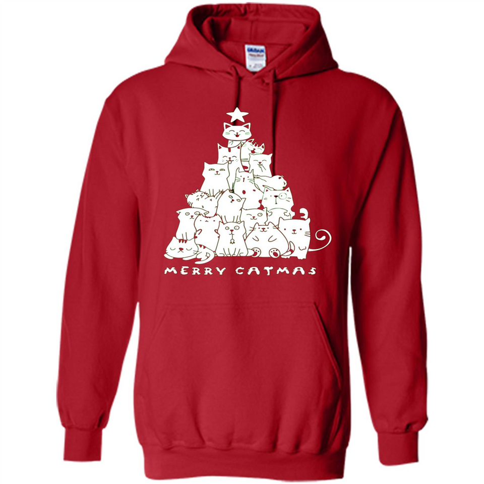 Merry Catmas - Merry Christmas Cat Lover Mug PINGPONG - Hoodie