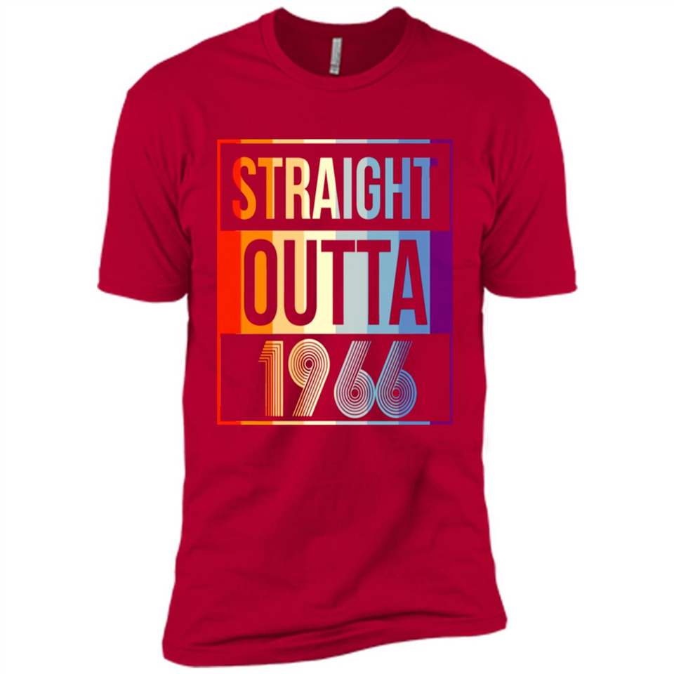 Retro Straight Outta 1966 52 Years Old - Premium Short Sleeve T-Shirt