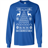 Oh Chemistry Tree Ugly Christmas Sweater - Long Sleeve T-Shirt