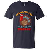 Thanksgiving Gobble Wobble Turkey - Men's V-Neck