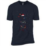 Doberman Santa Lights Christmas Dog Xmas Sweatshirt - Premium Short Sleeve T-Shirt