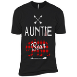 Aunt Shirt Buffalo Plaid Family Camp Bear Tee - Premium Short Sleeve T-Shirt