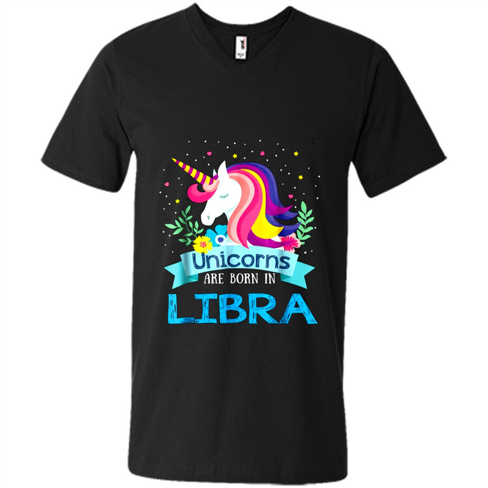 Unicorns are born in Libra Birthday Rainbow Gift Ladies Custom
