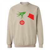 Funny Grinch Hand holding Firefighter ornament Christmas Sporty T-Shirt - Sweatshirt