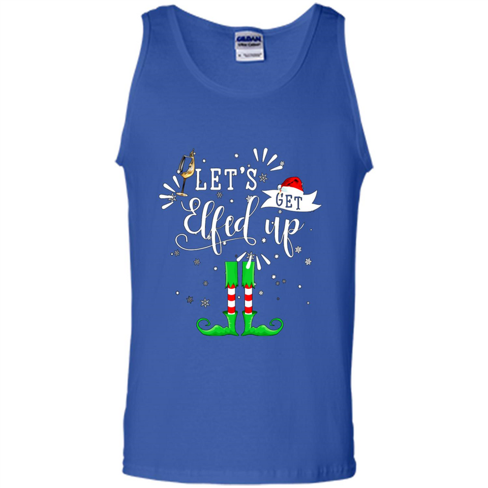 Let's Get Elfed Up Funny Drinking Wine Christmas Elf PINGPONG