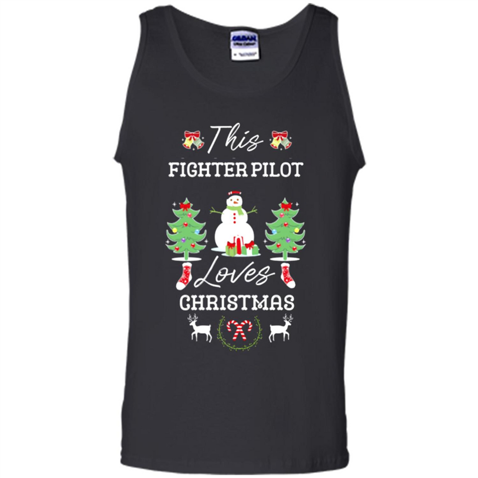 This Fighter Pilot Loves Christmas Tree Shirt with Snowman