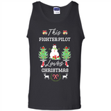 This Fighter Pilot Loves Christmas Tree Shirt with Snowman