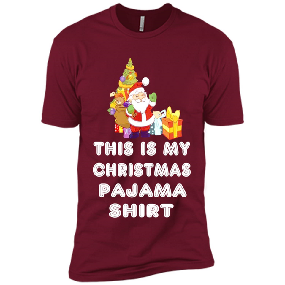 This is My Christmas Pajama Shirt - Santa Bear Tree Gift Tee