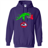 GRINCH HAND HOLDING COLORADO AVALANCHE GLITTER CHRISTMAS PINGPONG