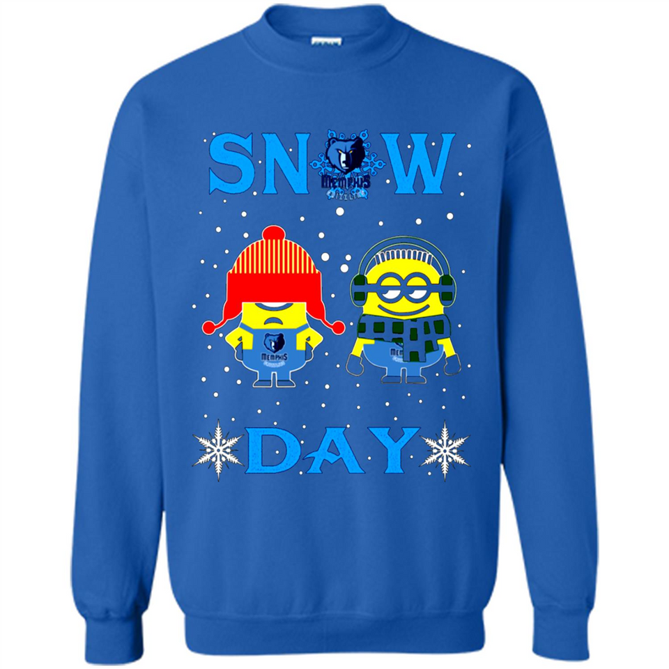 Snow Day Shirt For Memphis Grizzlies Vs Minion Fans pingpong