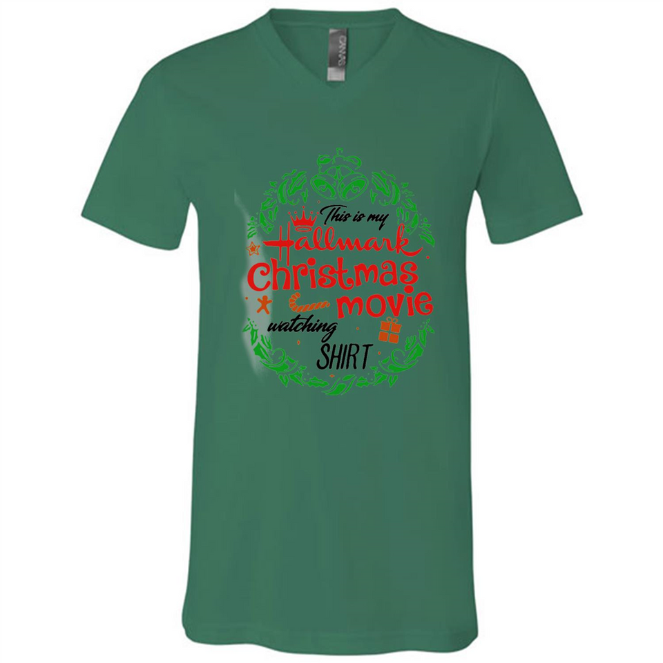This is My Hallmark-Christmas Movies Watching Sporty T-Shirt - Canvas Unisex V-Neck