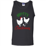 Christmas Chicken Shirt Santa Hens Lover Funny Farmer Gift - Tank Top