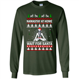 Namastay at home and wait for Santa Christmas sweatshirt PINGPONG