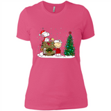 Arizona Cardinals Snoopy The Peanuts Movie Christmas Football Super Bowl pingpong - Ladies' Boyfriend T-Shirt