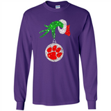 Amazing tee Clemson Tigers Glitter Grinch Monogram Ornament Christmas Gift - Long Sleeve T-Shirt