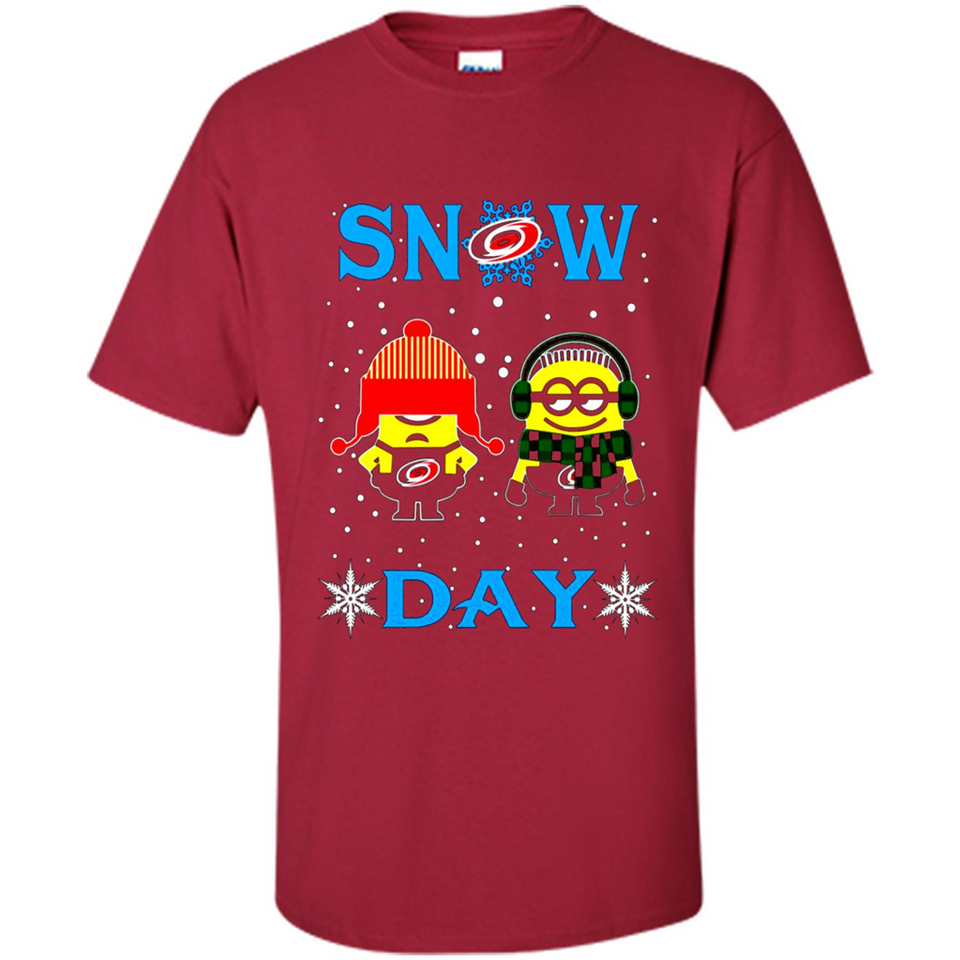 Snow Day Shirt For Carolina Hurricanes Vs Minion Fans pingpong